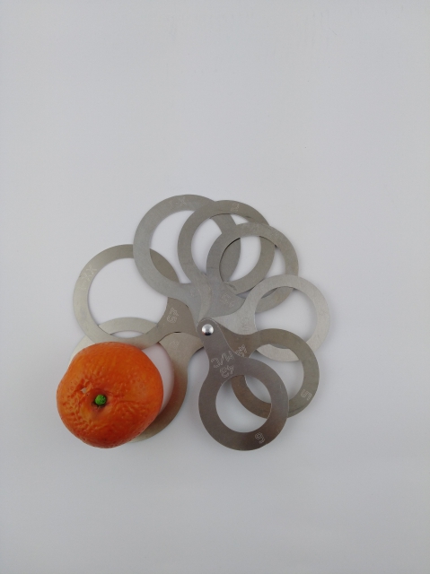 Calibro per mandarini 8 anelli diametro da 43 a 78 mm