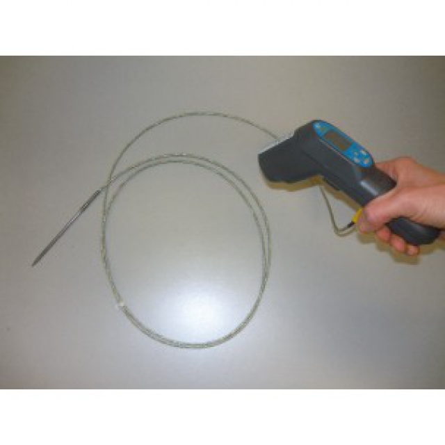Infrared thermometer with pointed probe