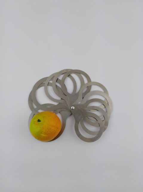 Orange sizer 11 rings diameter from 60 to 92 mm