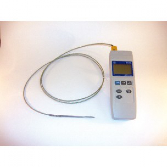 Thermometer with pointed probe for high temperature